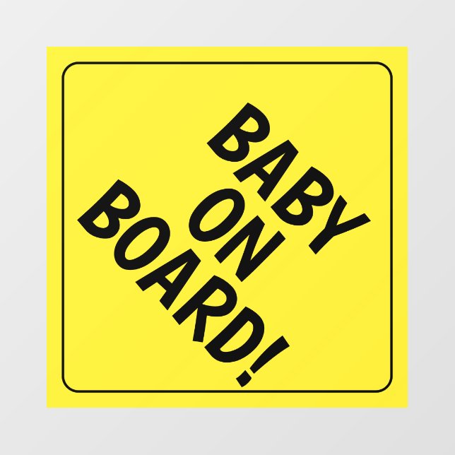 Personalized Message Baby On Board Car Decal (Sheet)