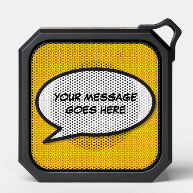 Personalized Message Comic Book Speech Bubble Bluetooth Speaker (Front)