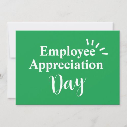 Personalized Message Employee Appreciation Day Thank You Card
