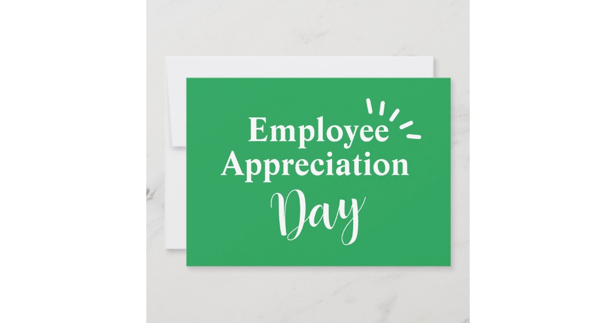 Personalized Message "Employee Appreciation Day" Thank You Card Zazzle