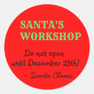 Personalized Message from Santa Claus Classic Round Sticker