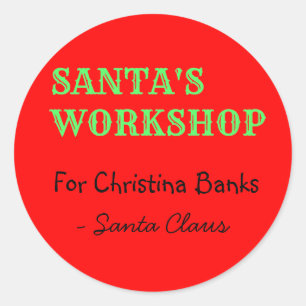 Personalized Message from Santa Claus Classic Round Sticker