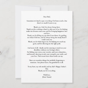 personalized Message Photo Card For Dad