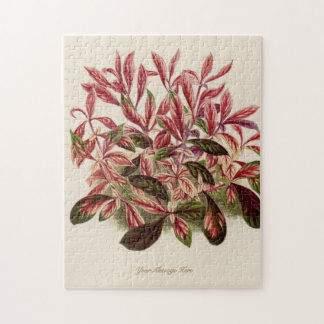 Personalized Message Pink Plant Mom Gardener Dad  Jigsaw Puzzle