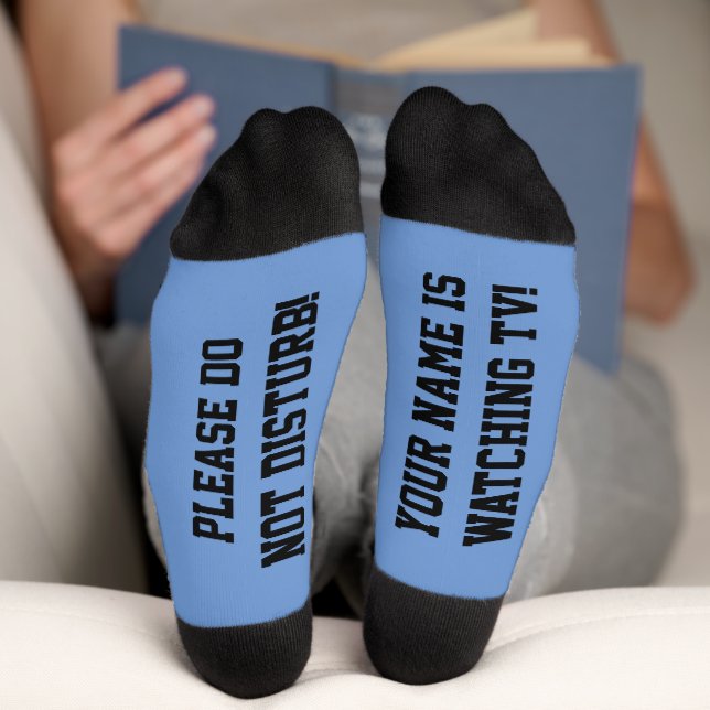 PERSONALIZED Message Socks Blue (Bottom)