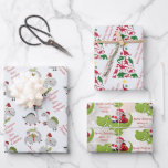 Personalized message template dinosaur Christmas Wrapping Paper Sheets<br><div class="desc">Personalized message template dinosaur Christmas gift wrap.</div>
