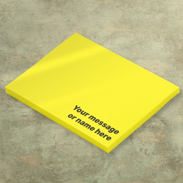 Personalized Message Vibrant Bright Yellow Post-it Notes (Personalized Message Vibrant Bright Yellow Post-it Notes)