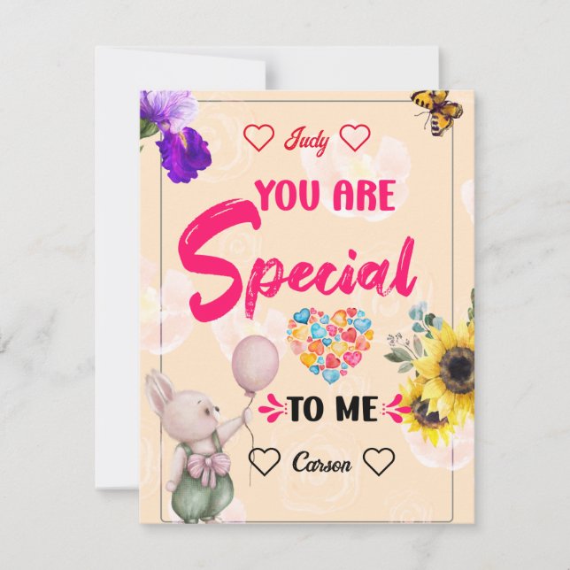 Personalized Messages For Your Love Thank You Card (Front)