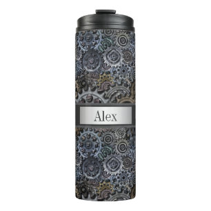 Personalized Metal Gear Design Thermal Tumbler