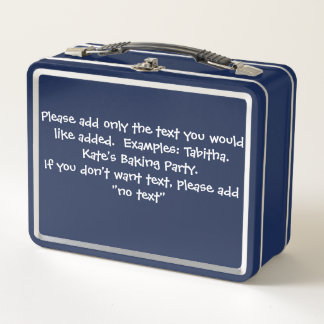 Personalized Metal Lunchbox - Ideal for Field Trip