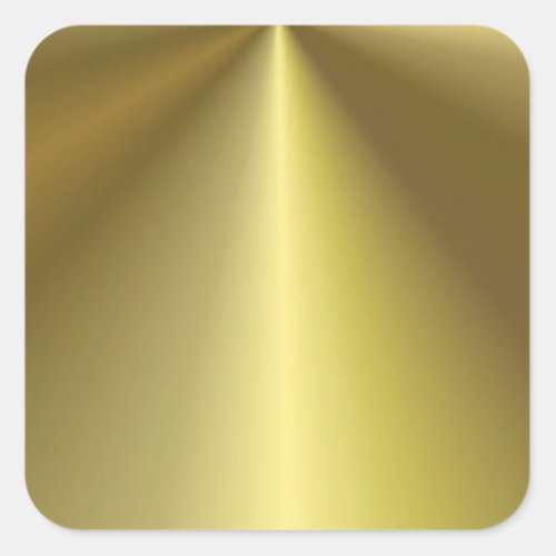 Personalized Metallic Look Faux Gold Blank Square Sticker