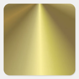 Personalized Metallic Look Faux Gold Blank Square Sticker