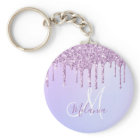Personalized Metallic Purple Drip Lavender Pour