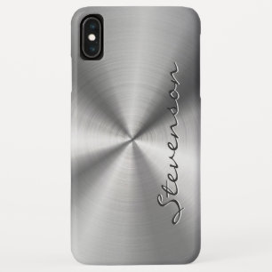 Personalized Metallic Radial Stainless Steel Look iPhone XS Max Case