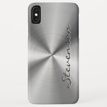 Personalized Metallic Radial Stainless Steel Look Iphone Xs Max Case by CityHunter at Zazzle