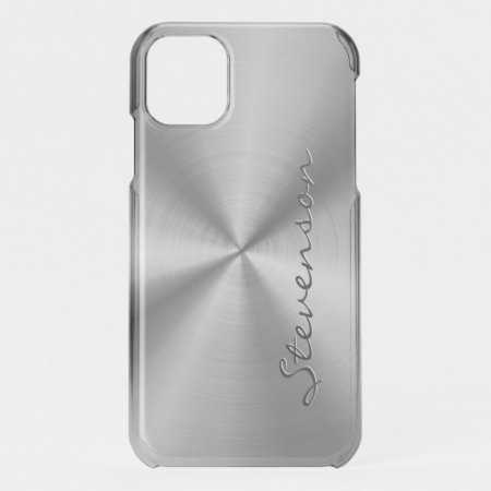 Personalized Metallic Radial Stainless Steel Look Iphone 11 Case