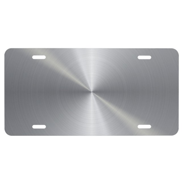 Personalized Metallic Radial Texture 2 License Plate (Front)