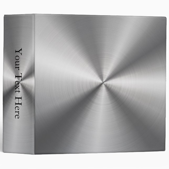 Personalized Metallic Radial Texture 3 Ring Binder (Front/Spine)
