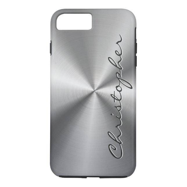 Personalized Metallic Radial Texture Case-Mate iPhone Case (Back)