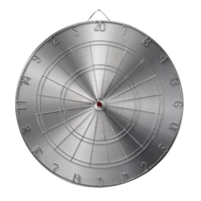 Personalized Metallic Radial Texture Dartboard With Darts (Front)