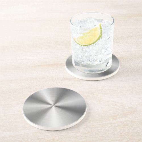 Personalized Metallic Radial Texture Drink Coaster