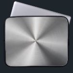 Personalized Metallic Radial Texture Laptop Sleeve<br><div class="desc">Feel free to modify the design according to your own preferences. You may change the design location, orientation, background colors and size. Also, you may add your own text, or slogan set its font, location and size, all in order to create the ultimate personal gift for you and your loved...</div>