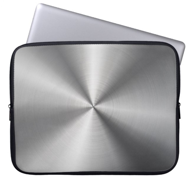 Personalized Metallic Radial Texture Laptop Sleeve (Front)