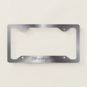 Personalized Metallic Radial Texture License Plate Frame