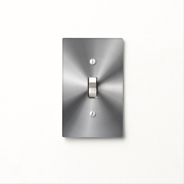 Personalized Metallic Radial Texture Light Switch Cover (In Situ)