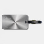 Personalized Metallic Radial Texture Luggage Tag at Zazzle