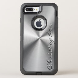 Personalized Metallic Radial Texture OtterBox Defender iPhone 8 Plus/7 Plus Case