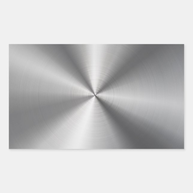 Personalized Metallic Radial Texture Rectangular Sticker (Front)
