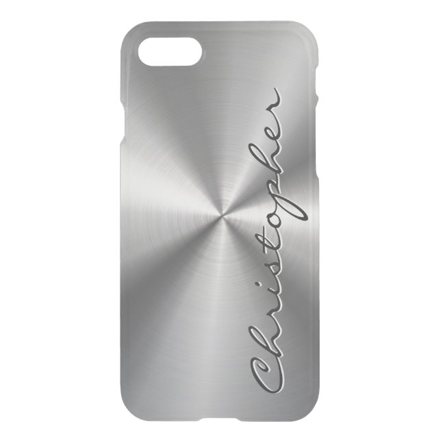 Personalized Metallic Radial Texture Uncommon iPhone Case (Back)