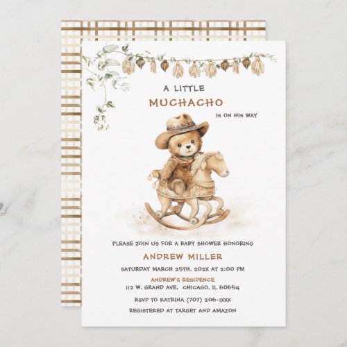 Personalized  Mexican Boy Baby Shower Invitation