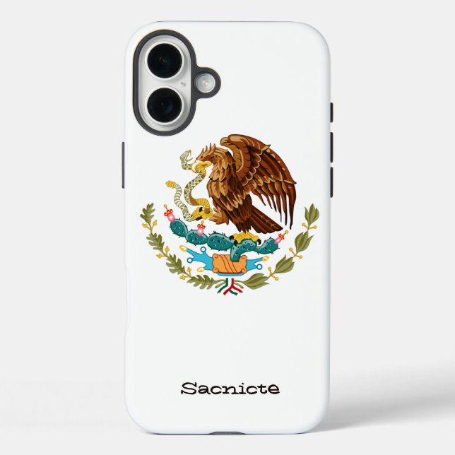 Personalized Mexican Eagle Case-Mate iPhone Case (Back)