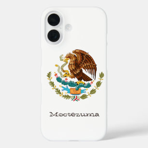 Personalized Mexican Eagle Side Green Red Lines iPhone 16 Case