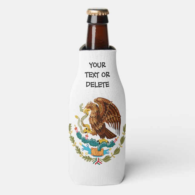 Personalized Mexican Flag Bottle Cooler (Bottle Front)