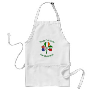 Personalized Mexican Ireland USA Shamrock Adult Apron