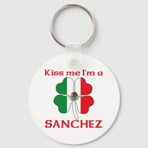 Personalized Mexican Kiss Me I'm Sanchez Keychain