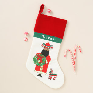 Personalized Mexican Santa Christmas Stocking