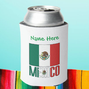 Personalized Mexico Flag Can Cooler