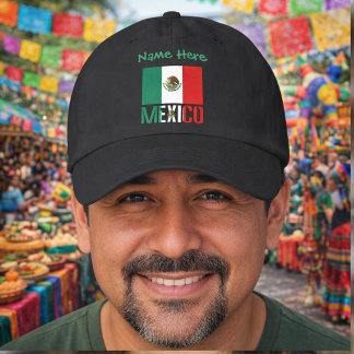 Personalized Mexico Flag Hat