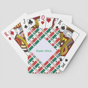Personalized Mexico Flag Tiled Poker Cards