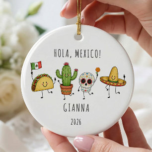 Personalized Mexico Vacation Ornament