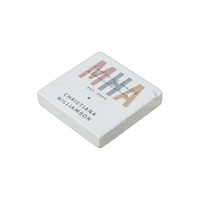 Personalized MHA Master of Health Administration Stone Magnet (Angled)