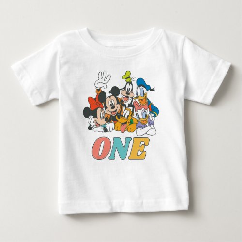 Personalized Mickey and Friends 1st Birthday Baby T_Shirt