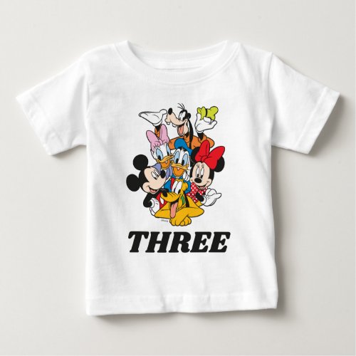 Personalized Mickey and Friends Birthday Baby T_Shirt
