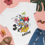 Personalized Mickey and Friends Mom T-Shirt<br><div class="desc">Show off your Disney pride with this personalized Mickey & Friends "Mom" t-shirt, featuring Mickey Mouse and his beloved friends in a playful design. Perfect for moms who are Disney fans, this customizable shirt allows you to add your name or a special message, making it a great gift or keepsake....</div>