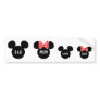 Personalized Mickey & Minnie Family Bumper Sticker