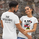 Personalized Mickey & Minnie - Just Married T-Shirt<br><div class="desc">Celebrate your honeymoon at Disney with these personalized Mickey and Minnie newlywed T-Shirts. Personalize by adding your name and wedding date!</div>